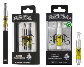 Two different cannabis oil cartridges