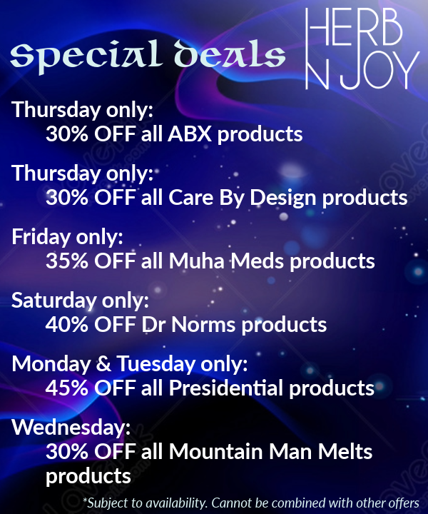 Special brand discounts on select Days of the week