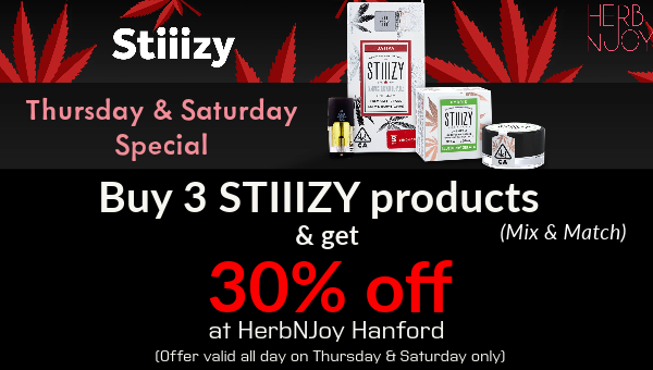 Stiiizy Buy 3 items Get 30% off on Thursday & Saturday only